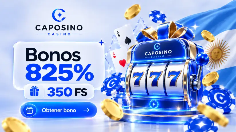 Bonos Caposino en Argentina con Hasta 825 Por Ciento y 350 Giros Gratis